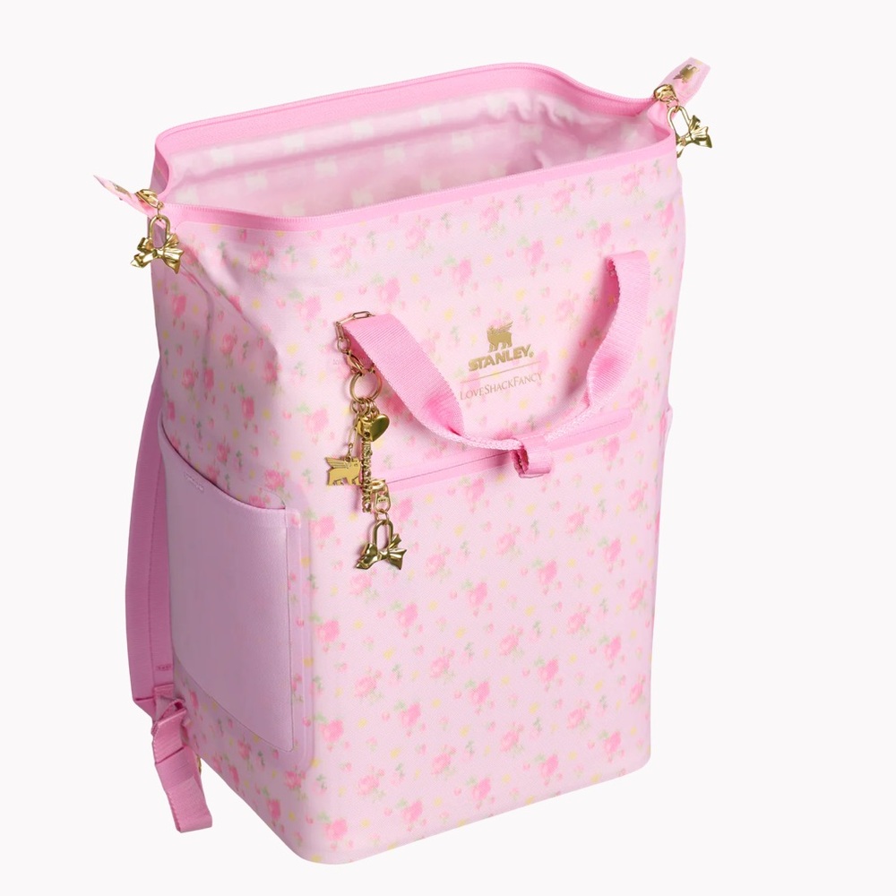 STANLEY X LOVESHACKFANCY ALL DAY MADELEINE COOLER BACKPACK | 20 CAN | 13.2 L,NEW - Picture 3 of 16